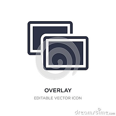 overlay icon on white background. Simple element illustration from Web concept Vector Illustration