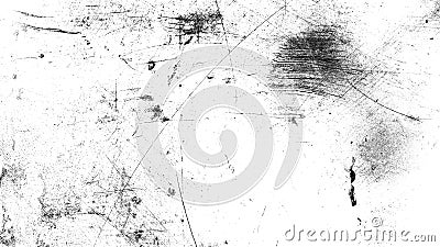 Vintage old dust scratched grunge texture on isolated black backgroundWhite vintage dust scratched background, distressed old text Stock Photo