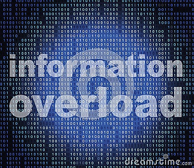 Overload Information Shows Encumber Bytes And Overloading Stock Photo