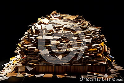 overloaded mailbox, a lot of letters. Neural network AI generated Stock Photo
