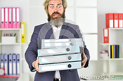 Overloaded with tasks. Recounting and financial control. Work overtime. Project manager. Project documentation. Deadline Stock Photo