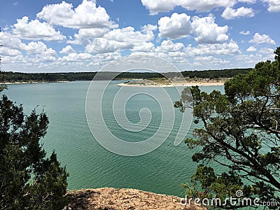Overlook at Georgetown Lake Park, Georgetown, Texas Stock Photo