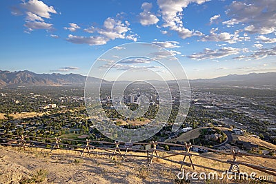 Salt Lake City Overlook from Ensign Peak Editorial Stock Photo