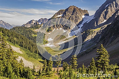 Cascade Pass at North Cascades National Park, Washington Stock Photo