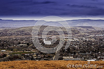 Overlooking the city St. George Utah Stock Photo