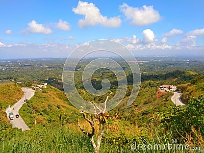 Overlooking nature view from Peoples Park Sky Ranch in Tagaytay Stock Photo