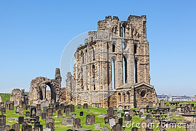 Tynemouth Castle and Priory Stock Photo