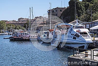 The Port and New Fortress of Corfu in the main Town welcomes Cruise Liners Editorial Stock Photo