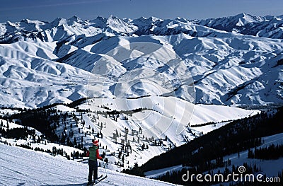 Overlooking Sun Valley, Idaho Stock Photo