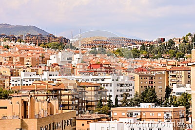 Overlooking view of buildings in canary islands in spain Editorial Stock Photo