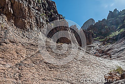 An overlooking view of nature in Apache Junction, Arizona Editorial Stock Photo