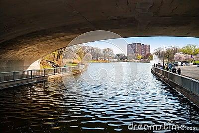 Overpass Branch Brook Lake Stock Photo