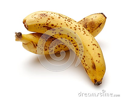 Overripe banana isolated on white Stock Photo