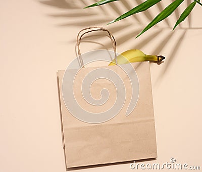Overripe yellow banana isolated on white background, top view Stock Photo