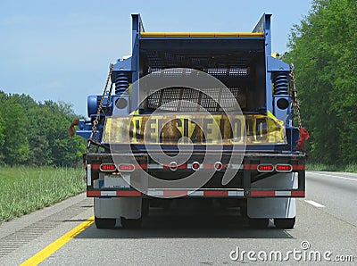 Oversize load on a truck Stock Photo