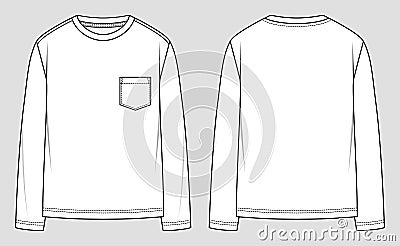 Oversize long sleeve shirt Vector Illustration