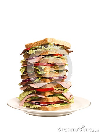 Oversized sandwich Stock Photo