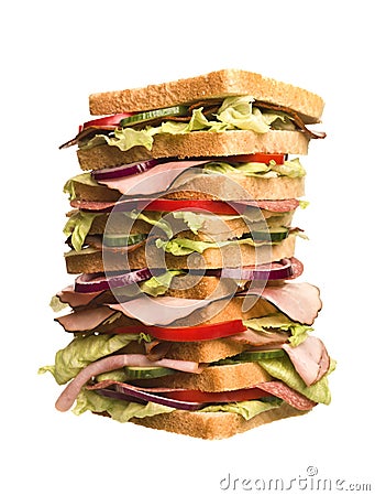 Oversized sandwich Stock Photo