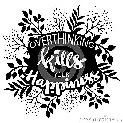 Overthinking kill your happiness. Stock Photo