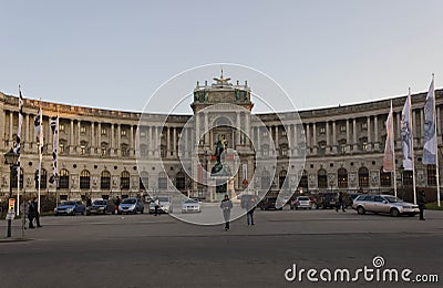 Overview of Hofburg Palace in Vienna Editorial Stock Photo