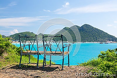 Overview of Philipsburg Sint Maarten Stock Photo