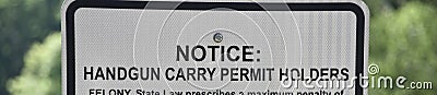 Handgun Carry Permit Holder Stock Photo