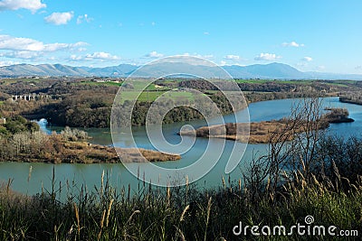 Overview of the Tevere-Farfa Stock Photo