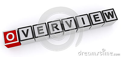 Overview word block Stock Photo