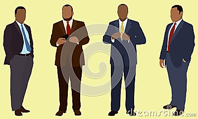 Overweight Businessmen Vector Illustration