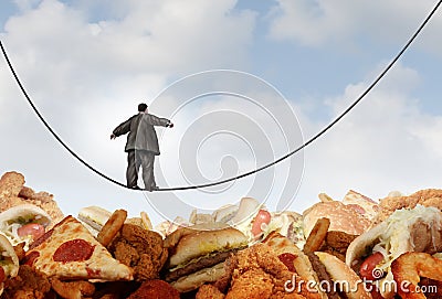 Overweight Diet Danger Stock Photo