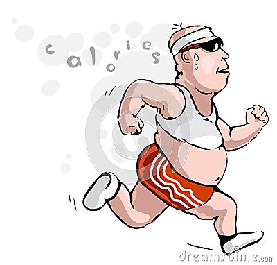 Overweight man 1 Vector Illustration