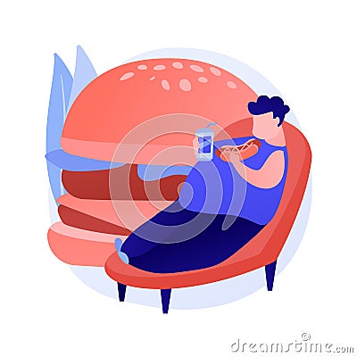 Physical inactivity vector concept metaphor Vector Illustration