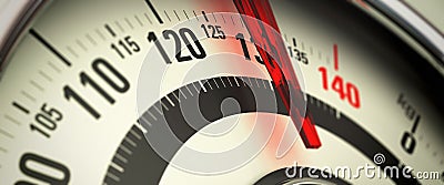 Overweight and Obesity, Bathroom Scale Stock Photo