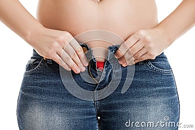 Overweight woman Stock Photo