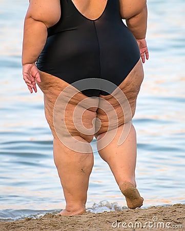 Overweight woman. Stock Photo