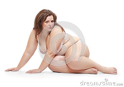 Overweight woman. Stock Photo