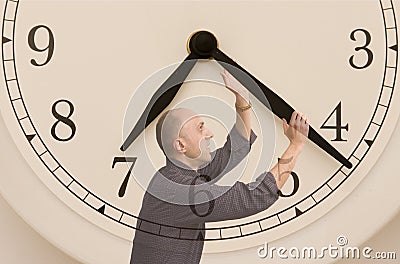 Overwhelmed by the time Stock Photo