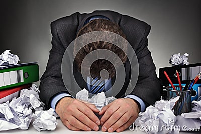 Overworked or writers block Stock Photo