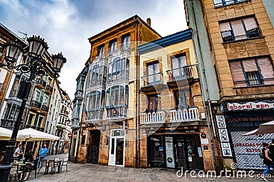 Oviedo, Asturias, Spain. Street scene. Editorial Stock Photo