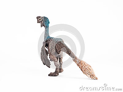 Oviraptor Dinosaur on white background Stock Photo