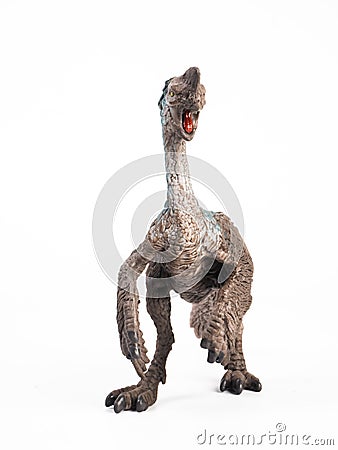 Oviraptor Dinosaur on white background Stock Photo