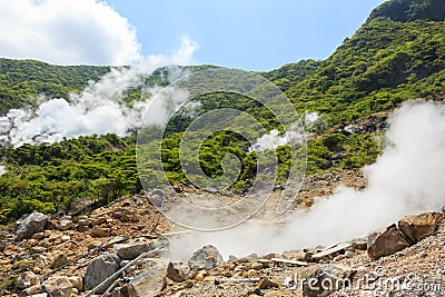 Owakudani valley Stock Photo