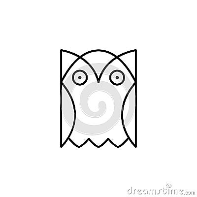 Owl, bird, education icon. Element of education illustration. Signs and symbols can be used for web, logo, mobile app, UI, UX Vector Illustration