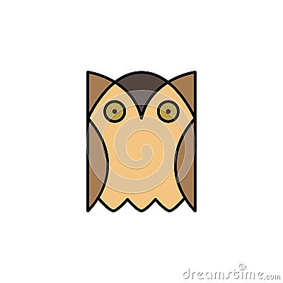 owl, bird, education icon. Element of education illustration. Signs and symbols can be used for web, logo, mobile app, UI, UX on Cartoon Illustration