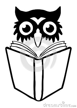 Owl book logo Vector Illustration