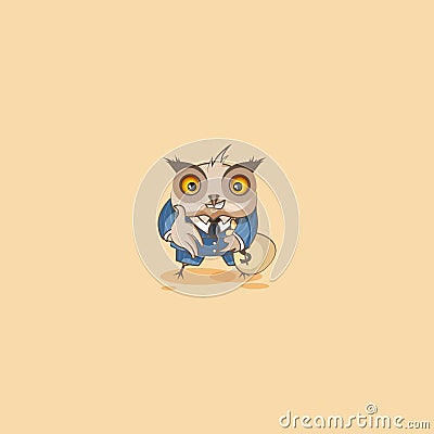 Owl in business suit extend hand to offer deal Vector Illustration