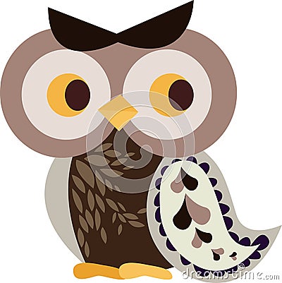 Owl character Stock Photo