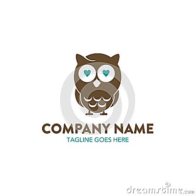 Owl logo Vector Illustration