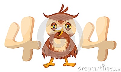 Owl 404 error, illustration, vector Vector Illustration