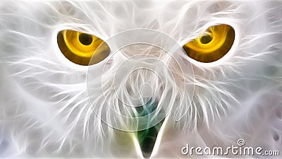 Owl eyes fractal Stock Photo